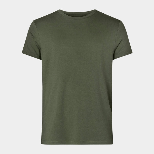 Army grøn bambus r-neck t-shirt til fra Resteröds – Bambustøj.dk